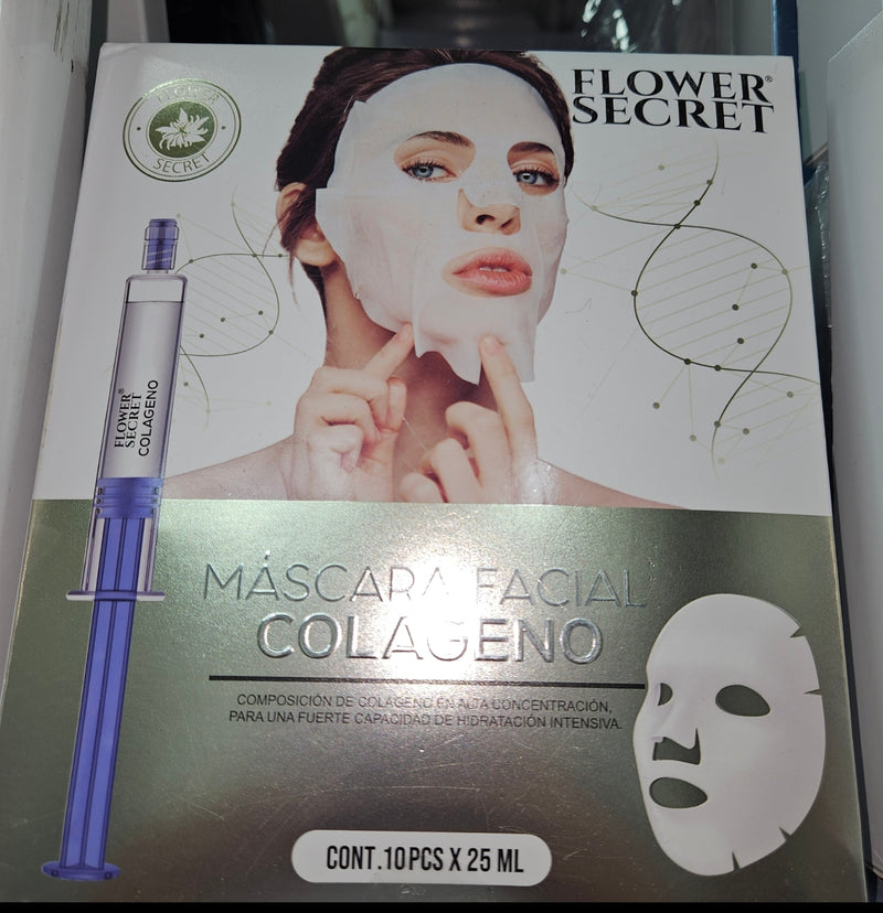 MASCARILLA FACIAL HIDRATANTE COLAGENO 10 UNIDADES