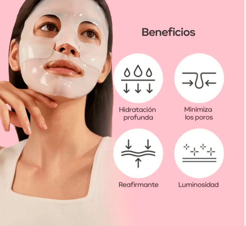 MASCARILLA FACIAL HIDRATANTE COLAGENO 10 UNIDADES