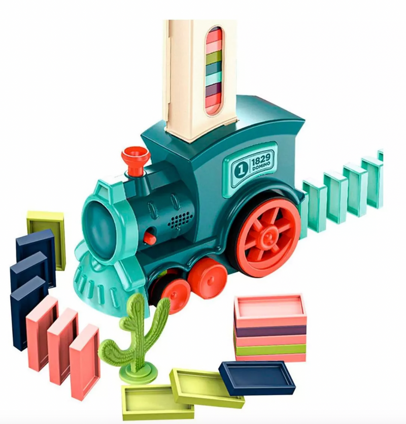 Juguete Tren De Bloques De Domino Niños